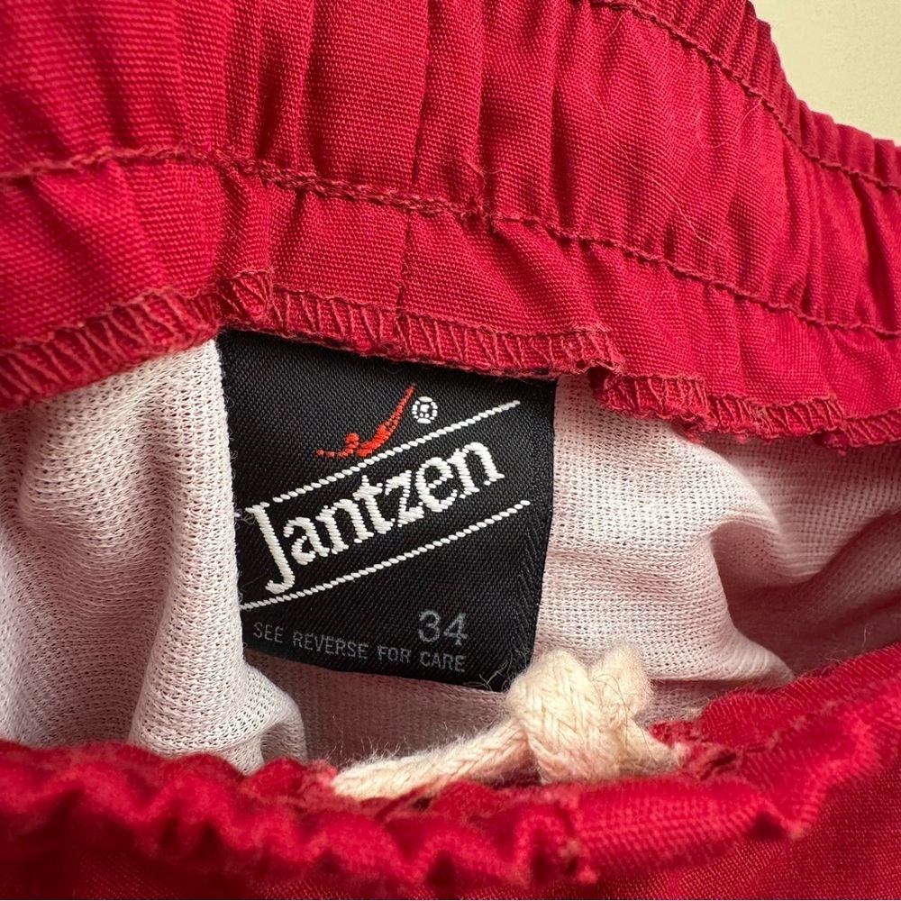 Jantzen Men’s Athletic Shorts in Red and Tan - Picture 5 of 6